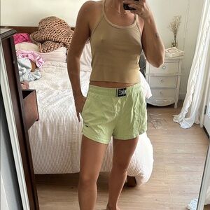Neon green Nike shorts